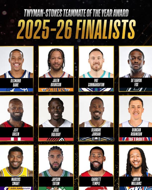 华体会app-25-26NBA最佳队友候选：布伦森、塔图姆领衔，斯马特在列